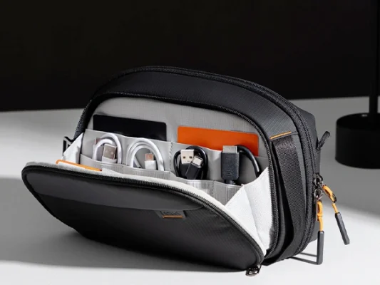 Túi đựng phụ kiện Inateck Travel Electronic Accessory Bag AB03010 mở phẳng 180 độ