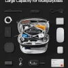 Túi đựng phụ kiện Inateck Travel Electronic Accessory Bag AB03010 mở phẳng 180 độ