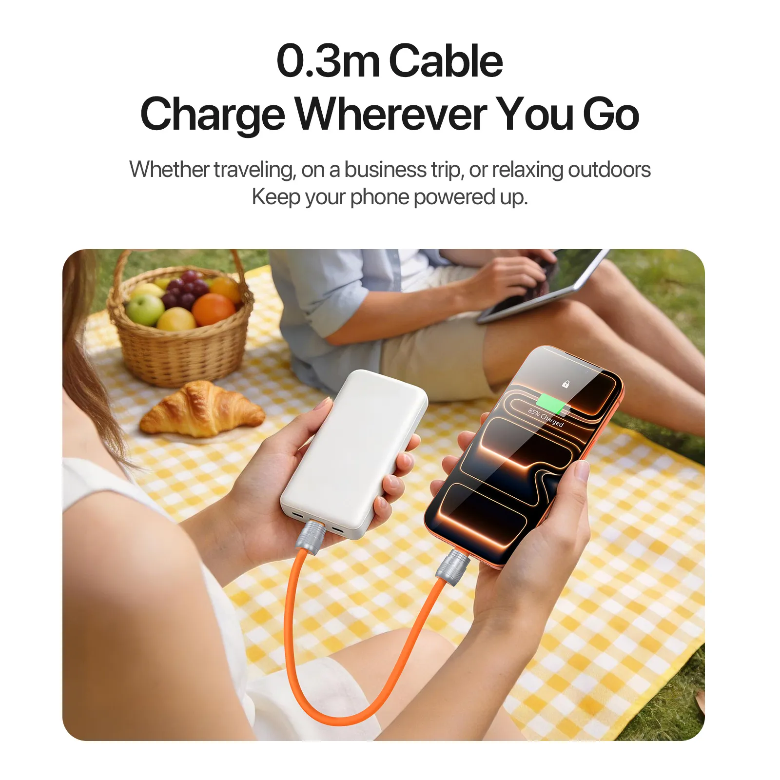 Cáp sạc kiêm dây đeo tay USB-C Dux Ducis LCBA 60W silicone tháo rời tiện lợi