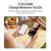 Cáp sạc kiêm dây đeo tay USB-C Dux Ducis LCBA 60W silicone tháo rời tiện lợi