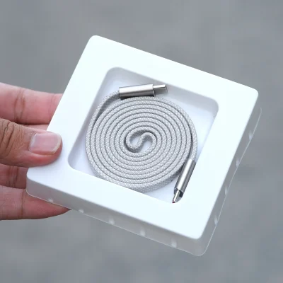 Dây cáp sạc nhanh USB-C to C tự cuộn Dux Ducis Auto Series 60W dây dù từ tính chống rối