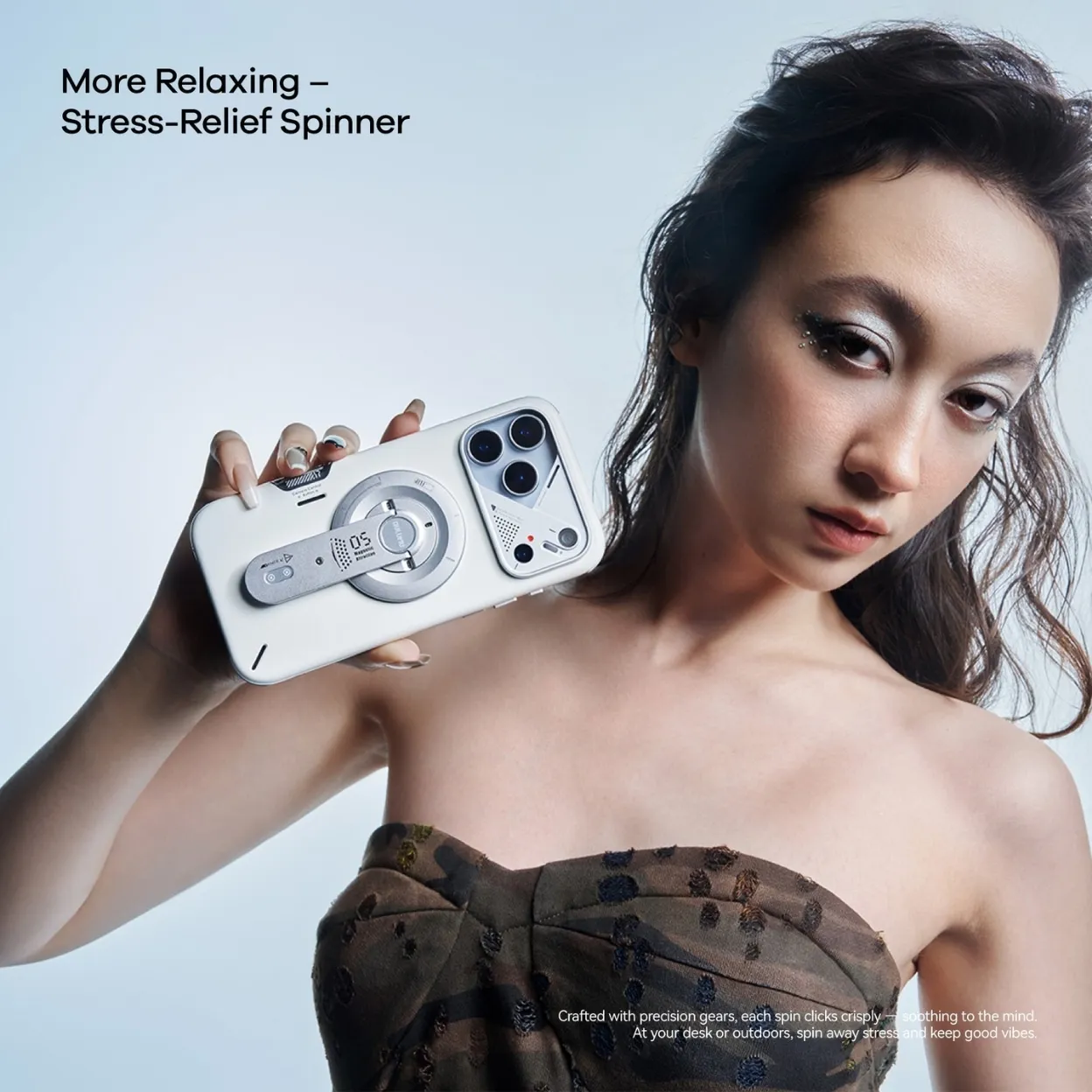 Giá đỡ từ tính Ring Aulumu G05 Air thiết kế 5 trong 1 xoay 360 độ siêu mỏng tích hợp spinner và dao cắt