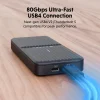 Box SSD USB4 80Gbps HyperDrive Next HD2500GL hỗ trợ M.2 NVMe