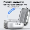 Ốp trong suốt Dux Ducis SECI Case cho Galaxy Buds 4 và Galaxy Buds 4 Pro kèm móc khóa kim loại