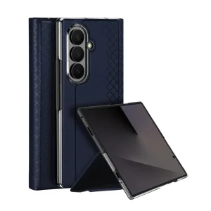 Bao da Z Fold8 Ultra Dux Ducis Bril Series có ngăn thẻ và chân đế.