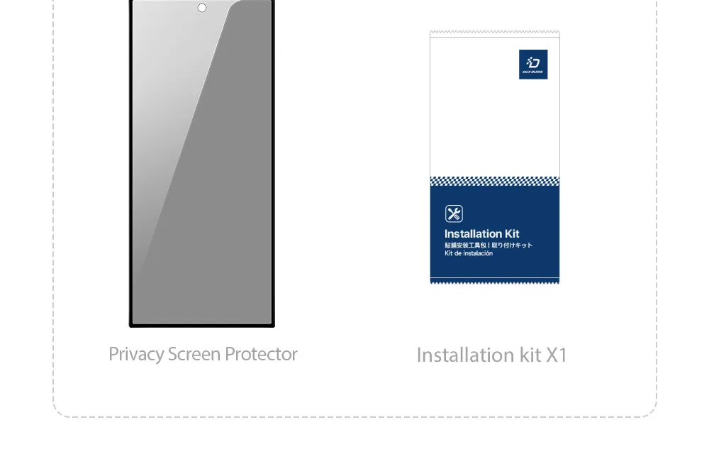Alt ảnh: Kính chống nhìn trộm Samsung Galaxy Z Fold 8 Ultra Dux Ducis 9H