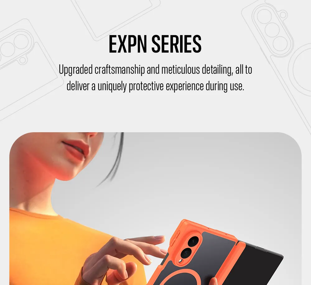 Ốp lưng Samsung Galaxy Z Fold 8 DUX DUCIS EXPN Series bảo vệ bản lề từ tính, tích hợp vòng nam châm và chất liệu TPU PC
