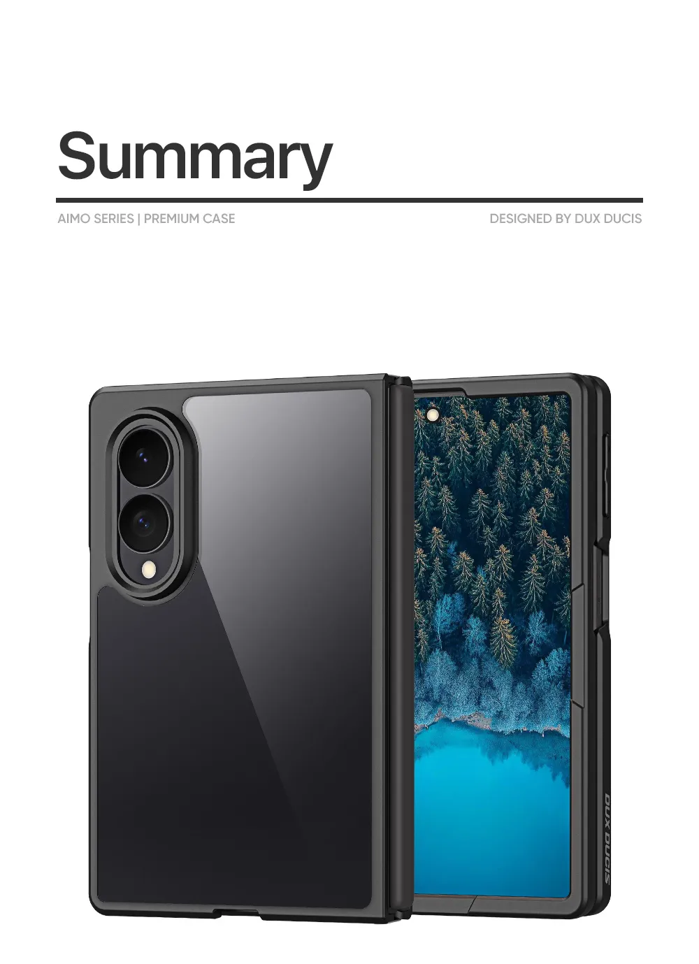 Ốp lưng Samsung Galaxy Z Fold8 DUX DUCIS AIMO Series lưng PC cứng viền TPU mềm