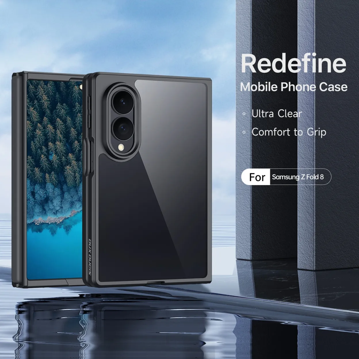 Ốp lưng Samsung Galaxy Z Fold8 DUX DUCIS AIMO Series lưng PC cứng viền TPU mềm