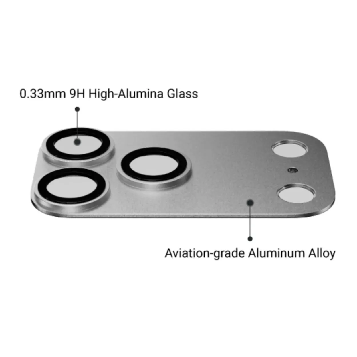 Miếng dán cụm lens camera Mageasy LenzShield cho iPhone 18 Pro Max và iPhone 18 Pro, thiết kế khung nhôm chuẩn màu máy kết hợp kính cường lực 9H bảo vệ ống kính.
