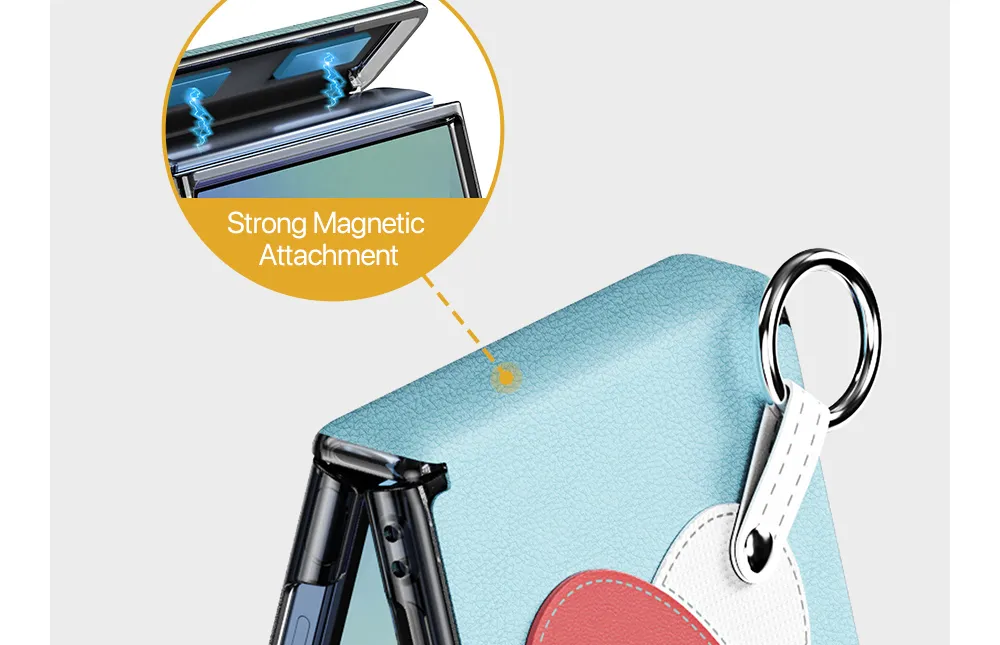 Ốp lưng Galaxy Z Flip 8 DUX DUCIS LUVY Series PU Leather vòng xoay 360°
