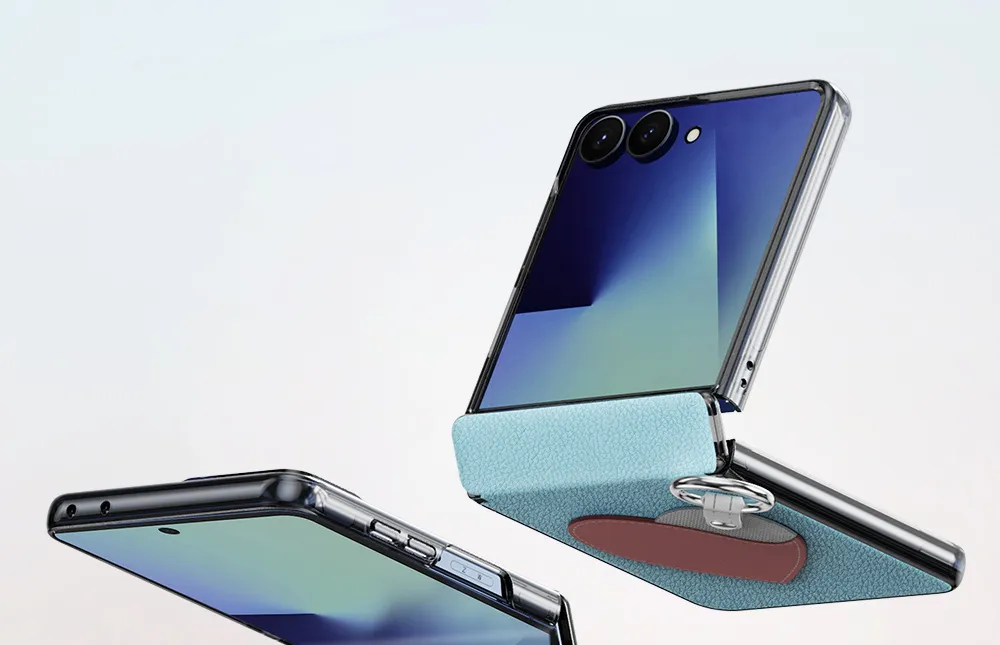 Ốp lưng Galaxy Z Flip 8 DUX DUCIS LUVY Series PU Leather vòng xoay 360°