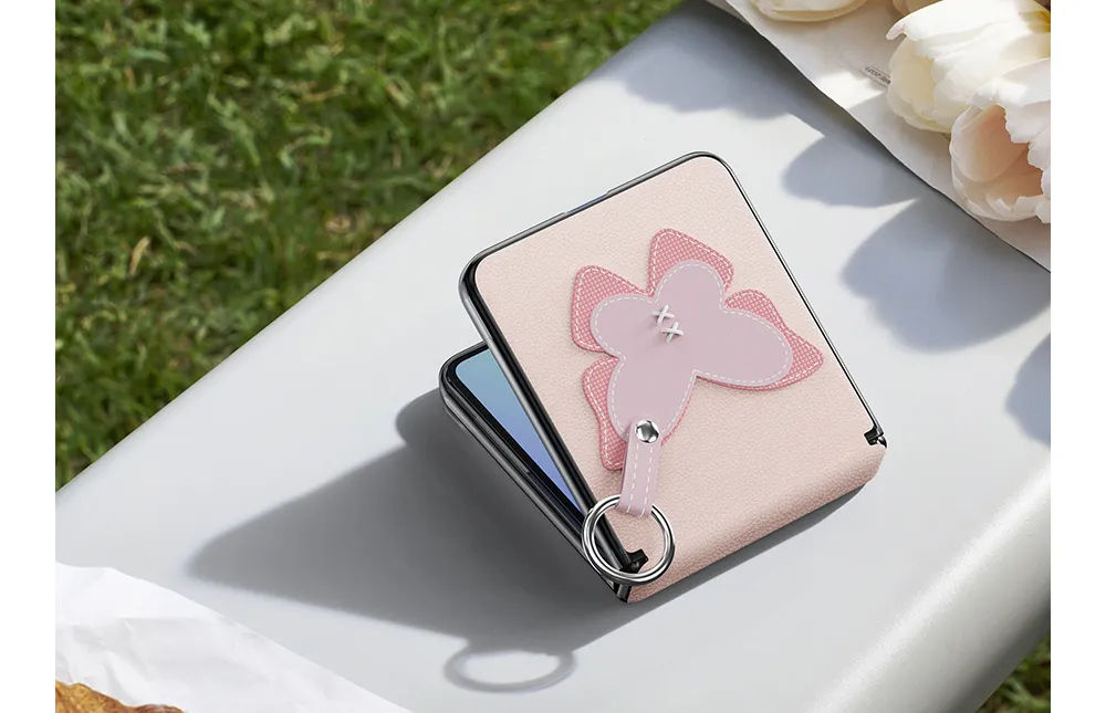 Ốp lưng Galaxy Z Flip 8 DUX DUCIS LUVY Series PU Leather vòng xoay 360°