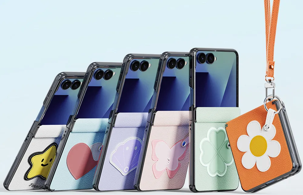 Ốp lưng Galaxy Z Flip 8 DUX DUCIS LUVY Series PU Leather vòng xoay 360°