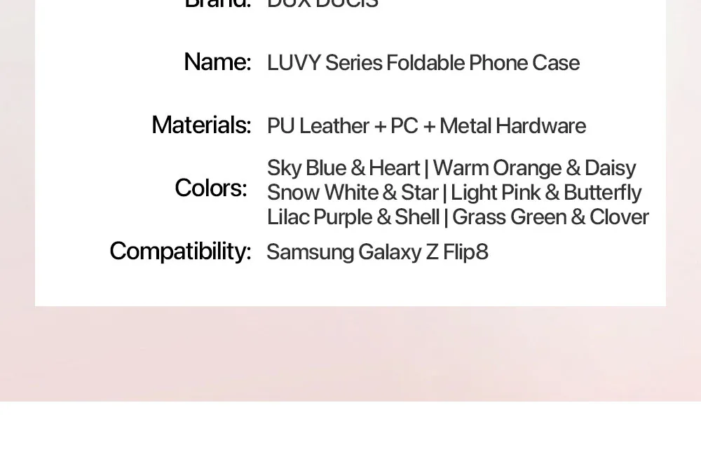 Ốp lưng Galaxy Z Flip 8 DUX DUCIS LUVY Series PU Leather vòng xoay 360°