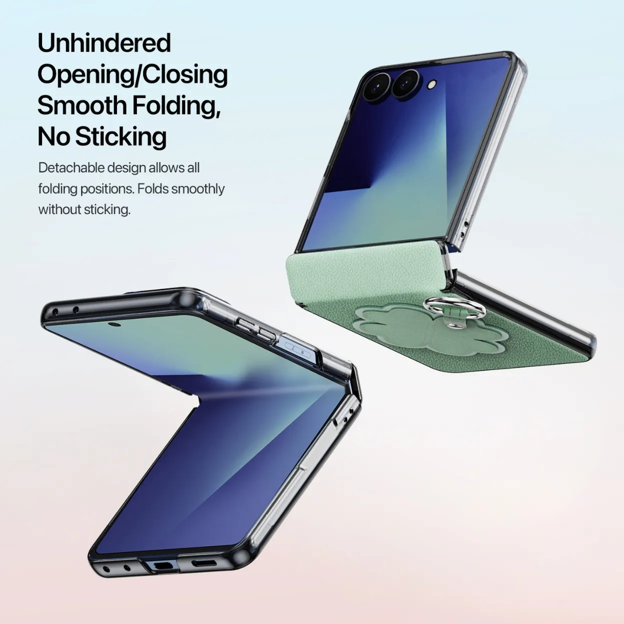Ốp lưng Galaxy Z Flip 8 DUX DUCIS LUVY Series PU Leather vòng xoay 360°