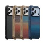 Ốp Lưng Pitaka Full Viền iPhone 18 Pro Max / 18 Pro / 17 Pro Max / 17 Pro, Cairn Case, Lưng Aramid, Chống Sốc